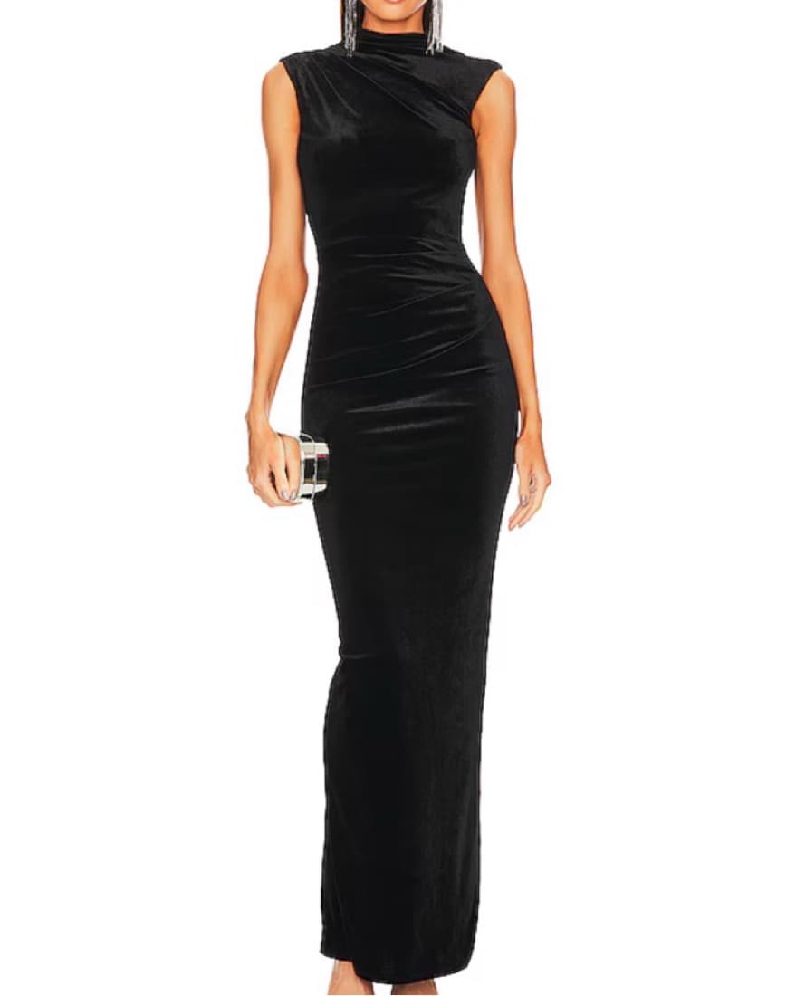 Black Open Back Dress - Image 1
