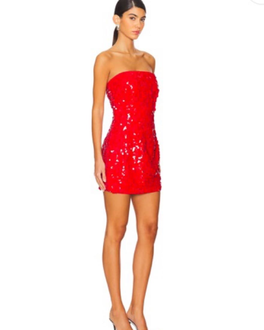 Red Sequin Dress - Image 3