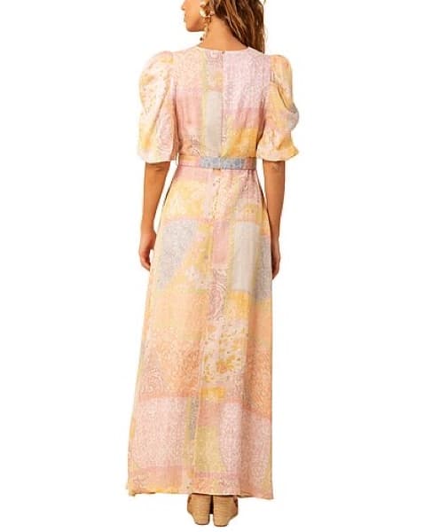 Floral Puff Sleeve Midi Dress - Image 2