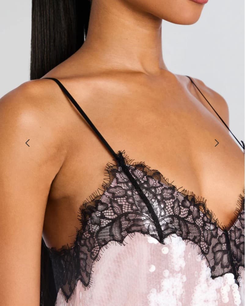 Sequined Lace Slip Dress - Image 3
