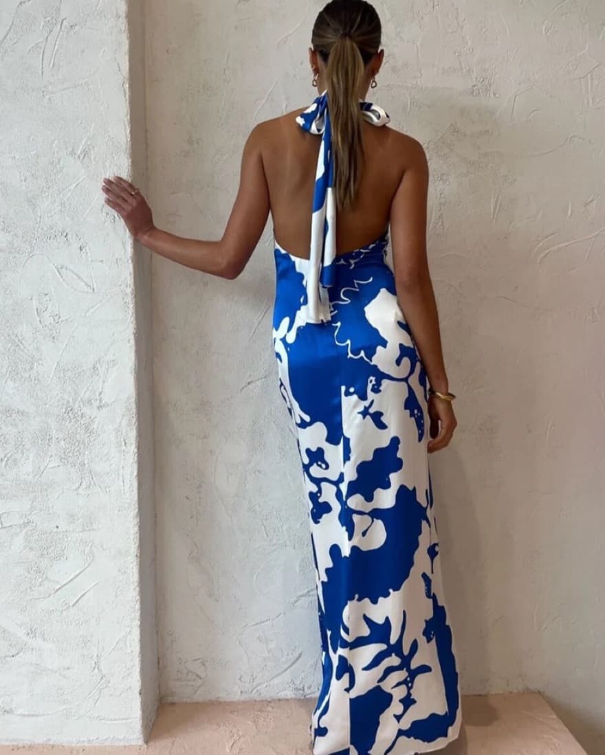 Sir Vibrant Print Halter Maxi Dress - Image 2