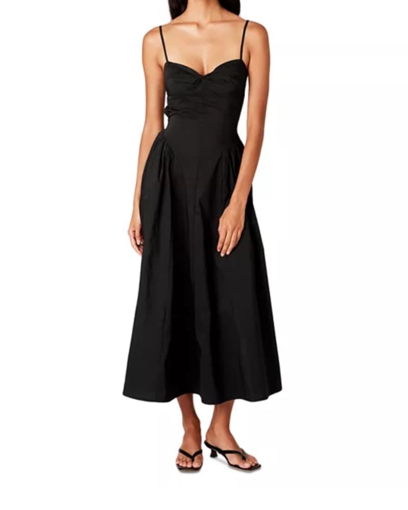 NIA Black Midi Dress - Image 1
