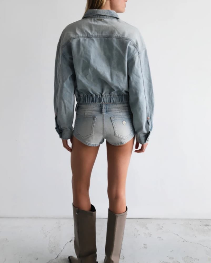 LOW RISE JEAN SHORTS - Image 3