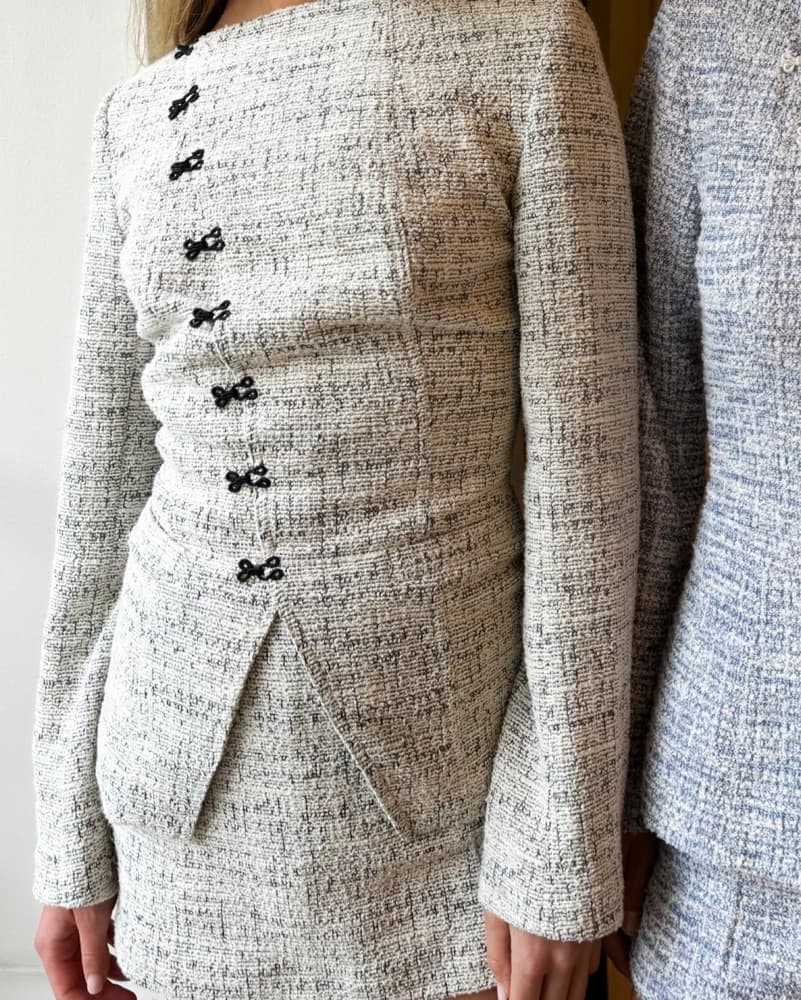 YELLOW THE LABEL Tweed Skort Set - Image 3