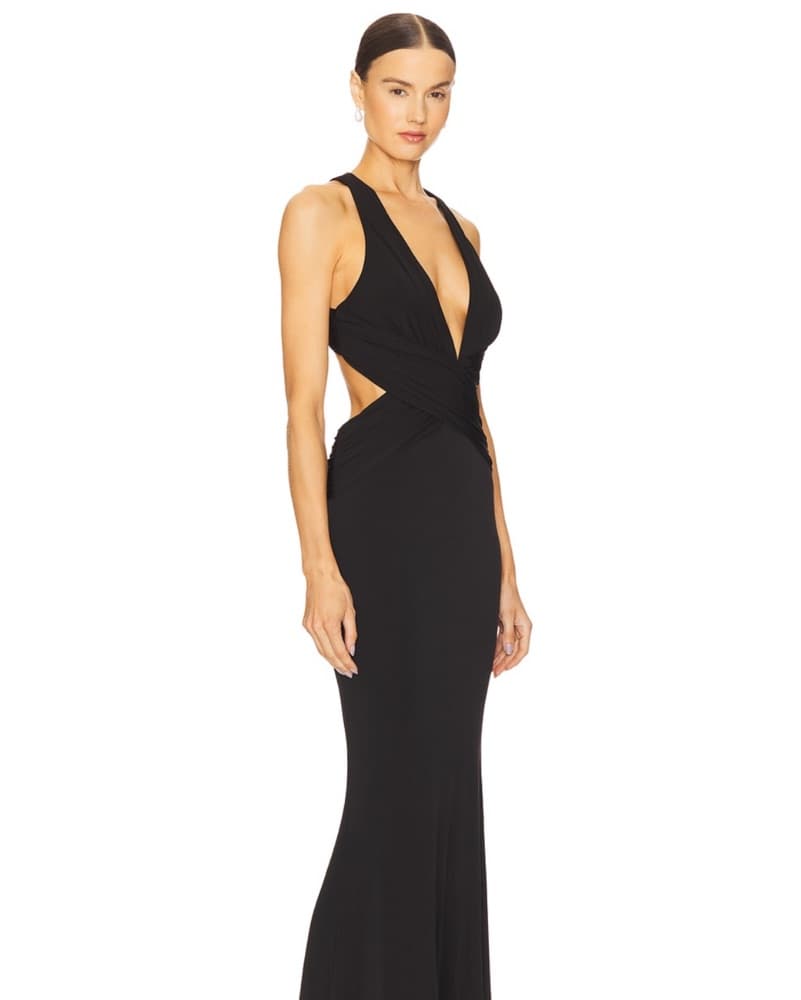 Stunning Backless Black Gown - Image 2