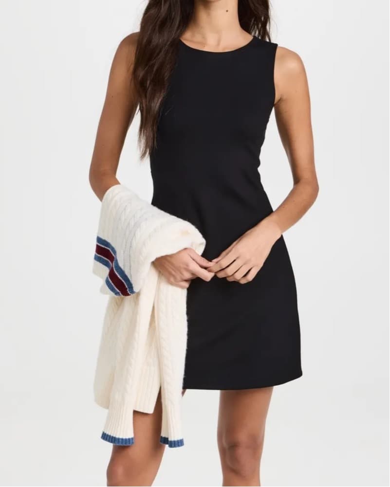 Leset Black Crew Neck Mini Sheath Dress  - Image 1