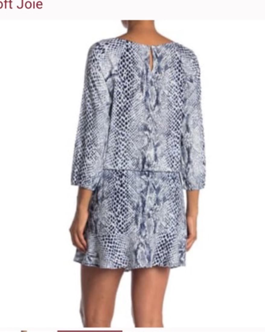 Blue And White Snake Print Dress - Image 2