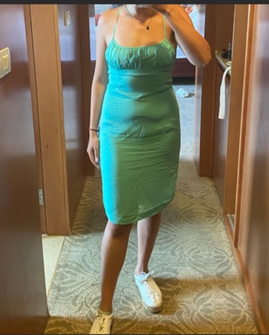 Vintage Ralph Lauren Turquoise Dress  - Image 2