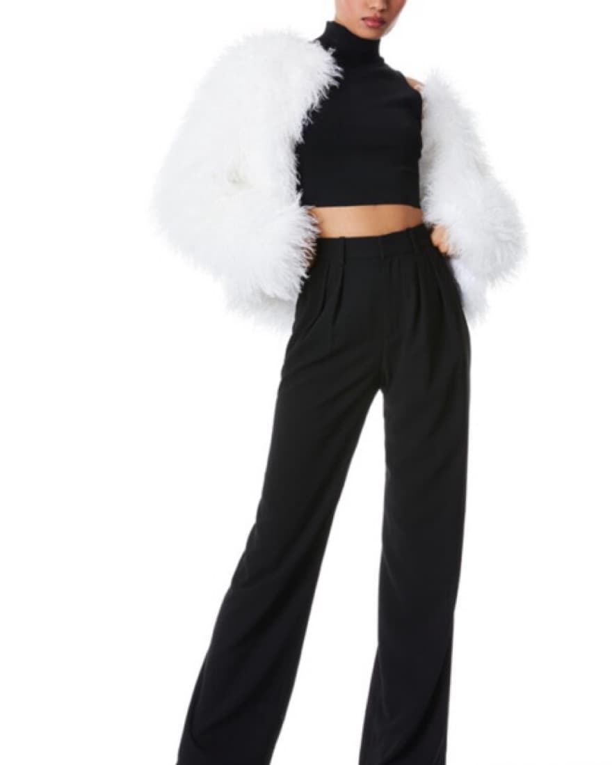Alice & Olivia White Fluffy Jacket - Image 2