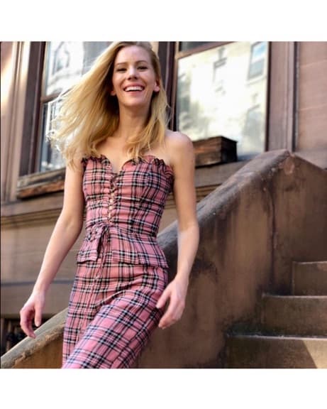 Reformation Plaid Corset - Image 1