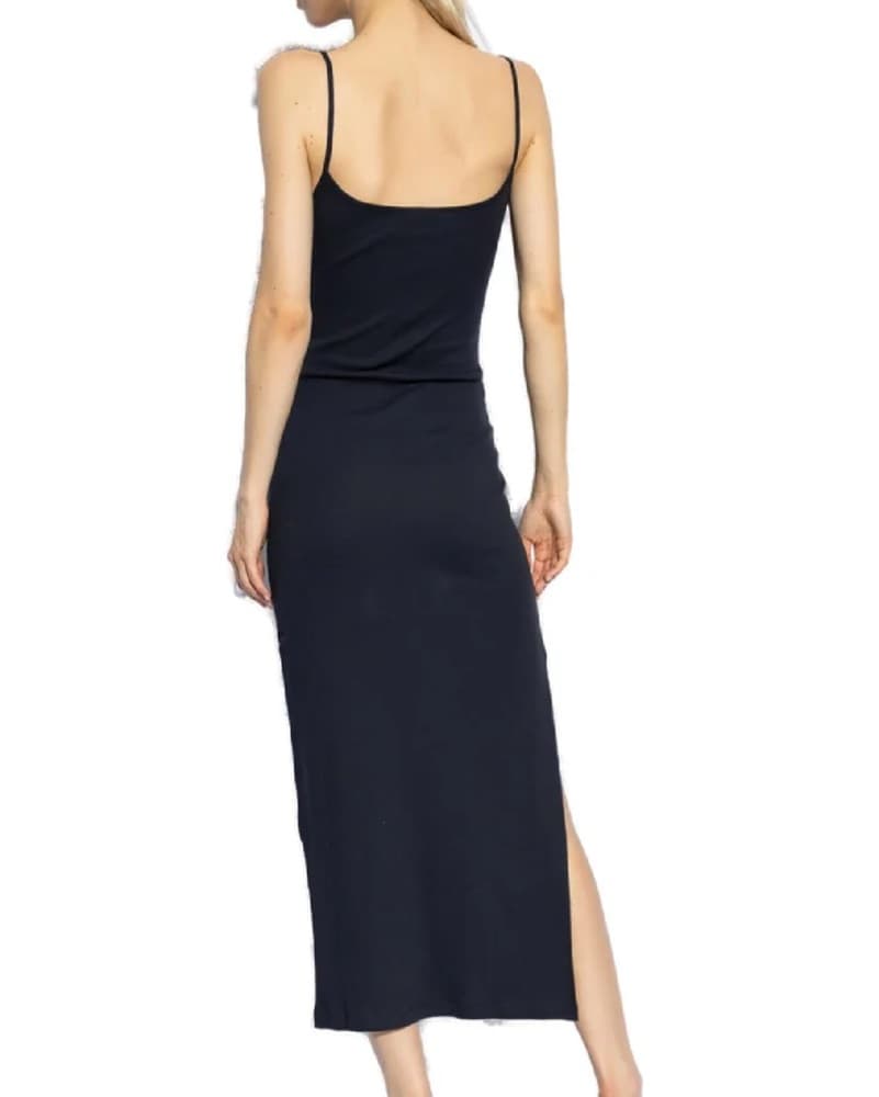 Loewe Anagram Midi Dress Navy Blue - Image 3