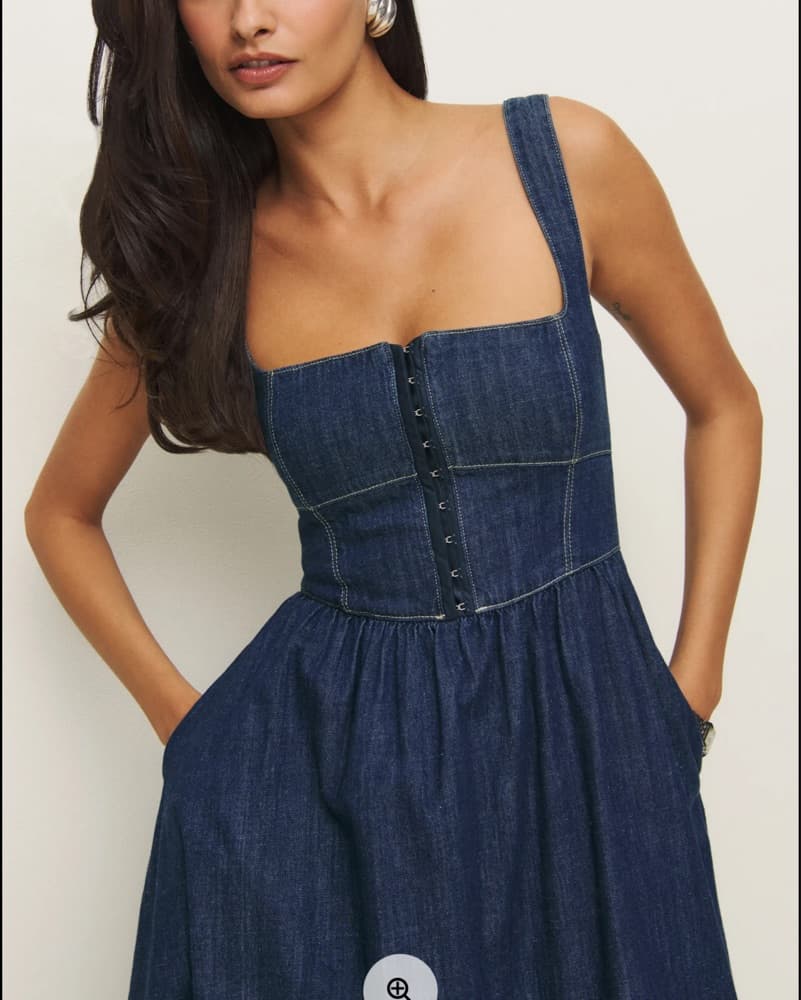 Reformation Denim Midi Dress  - Image 3