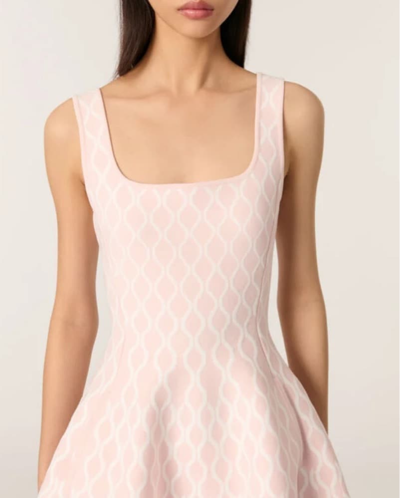 Maje Pink & White Mini dress  - Image 2