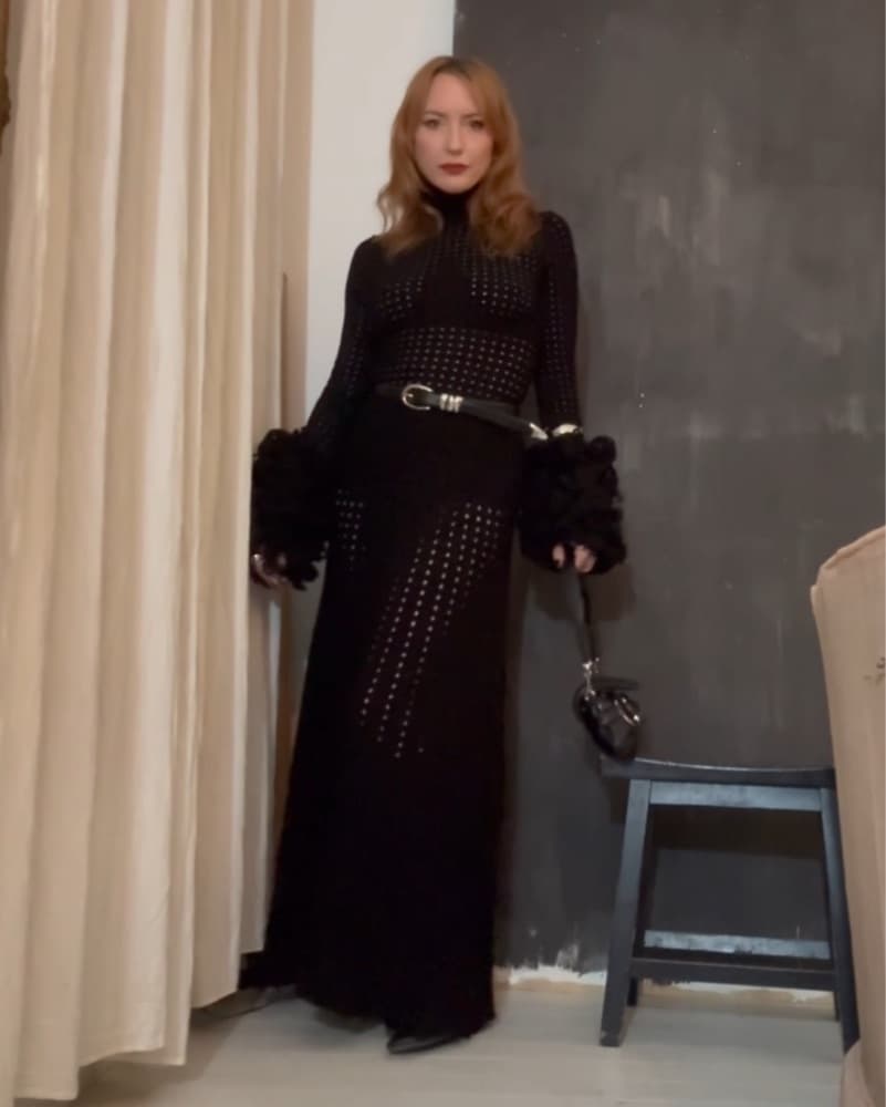 Awake mode Knit Mesh Maxi Turtleneck  - Image 3