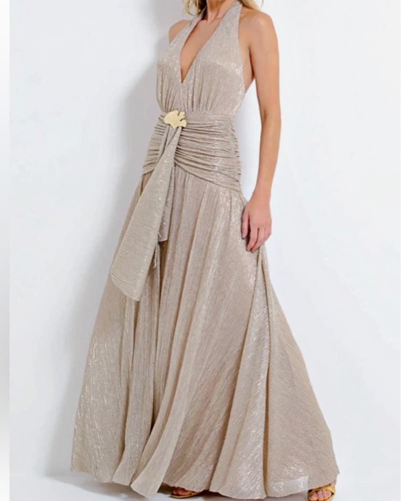 Patbo Draped Maxi Halter Dress  - Image 2