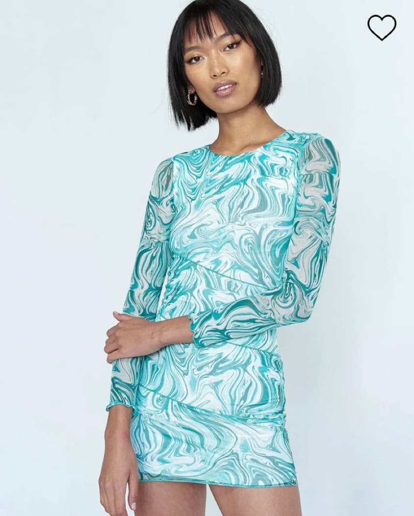 Princess Polly Swirl Green Dress - Image 1