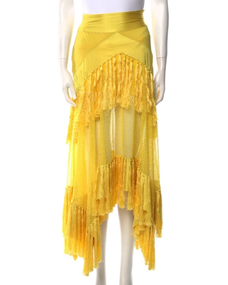 DVF Yellow Tassel Skirt - Image 2