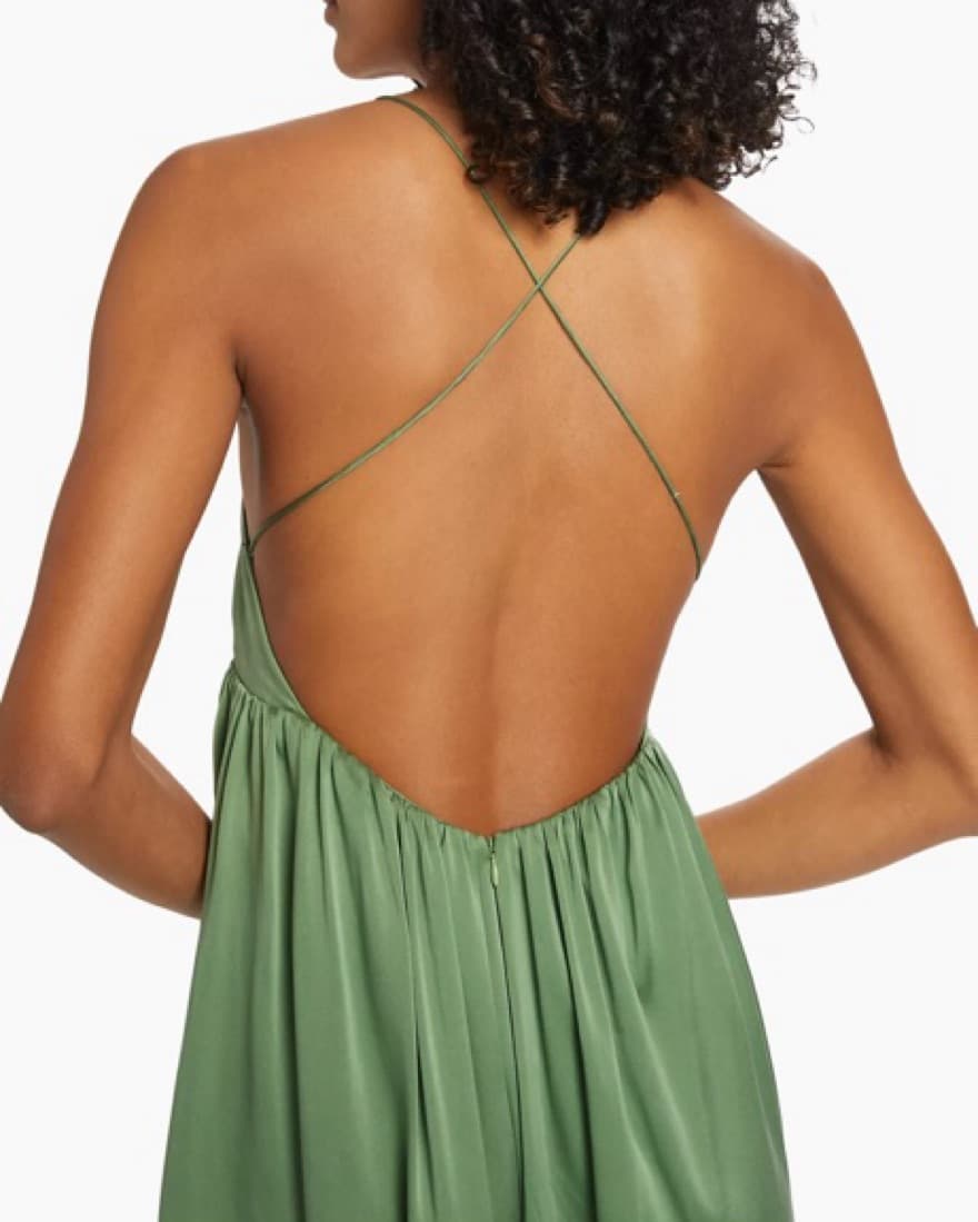 Green Zimmermann Silk Plunge Slip Gown - Image 4