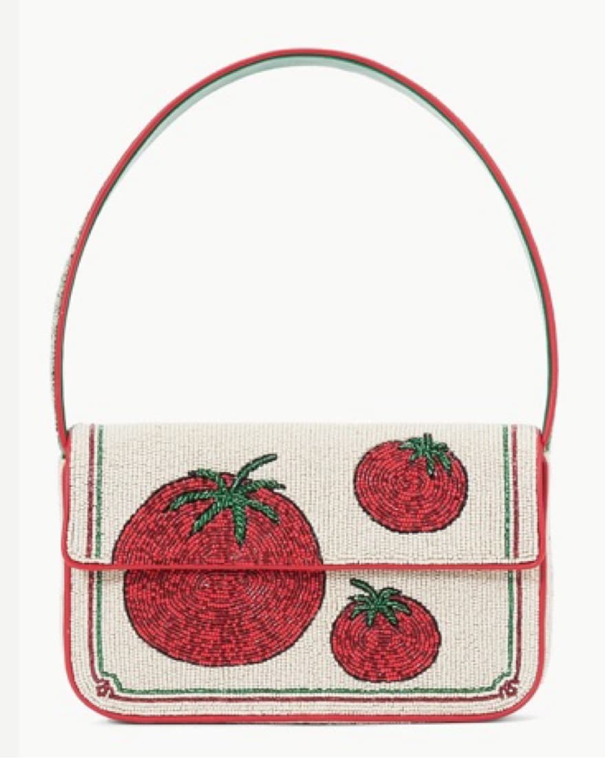 STAUD TOMMY BEADED BAG TOMATO - Image 1