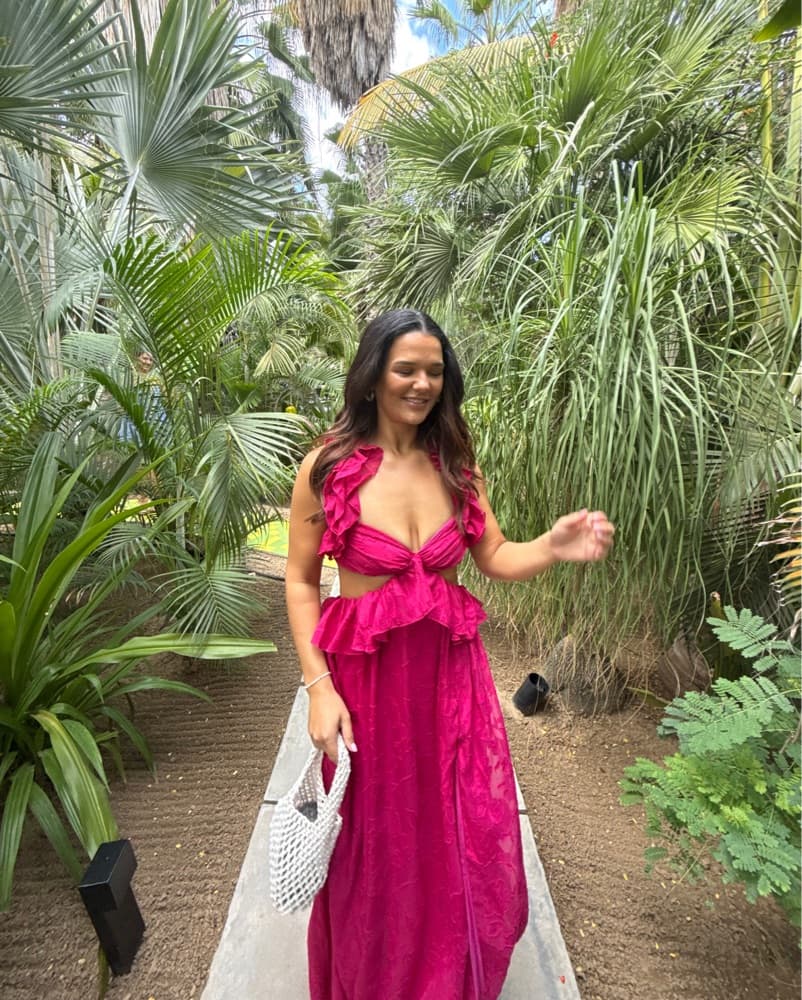 MISSGUIDED Chiffon Ruffle Tie Back Maxi - Image 1