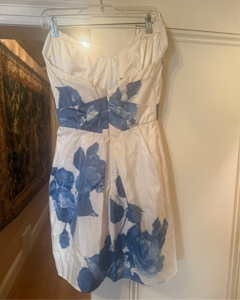 Monique Lhuillier Floral Strapless Dress - Image 4