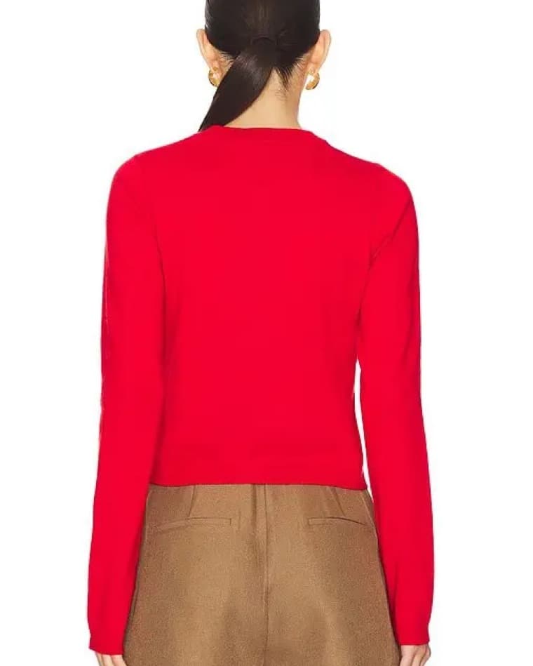 Weworewhat Red Crewneck Cardigan - Image 2