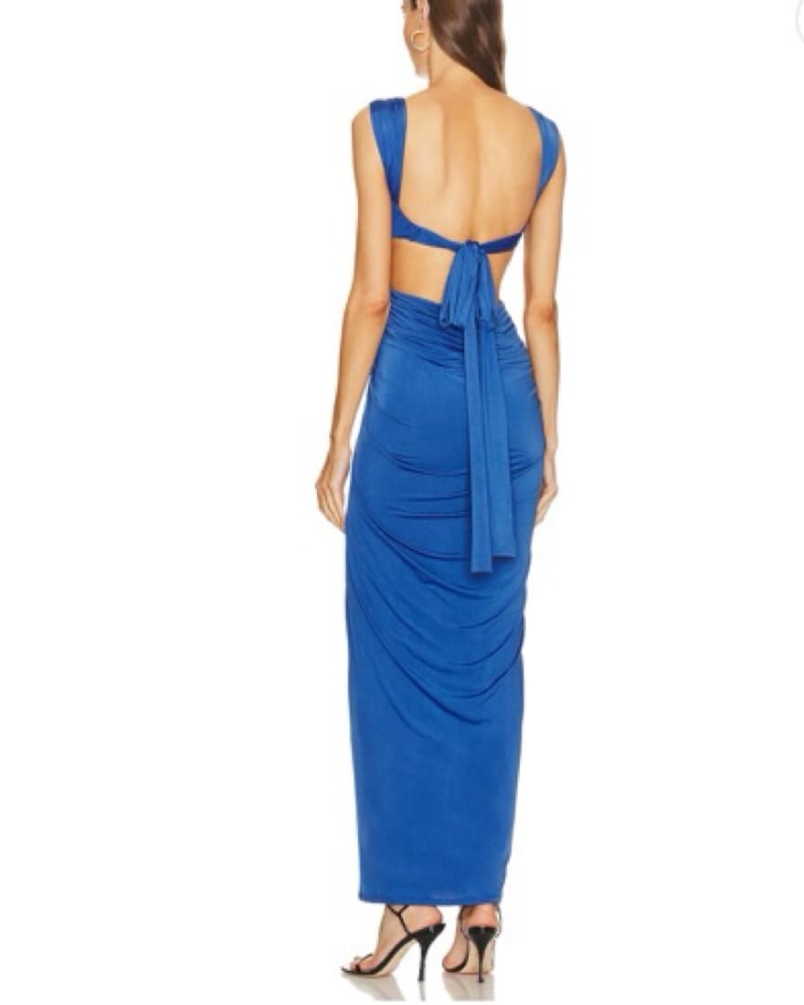 Michael Costello sapphire gown - Image 3