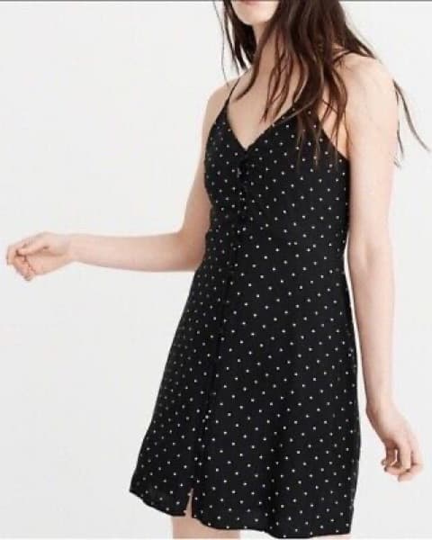 Polka Dot Mini Dress with Strappy Back - Image 1