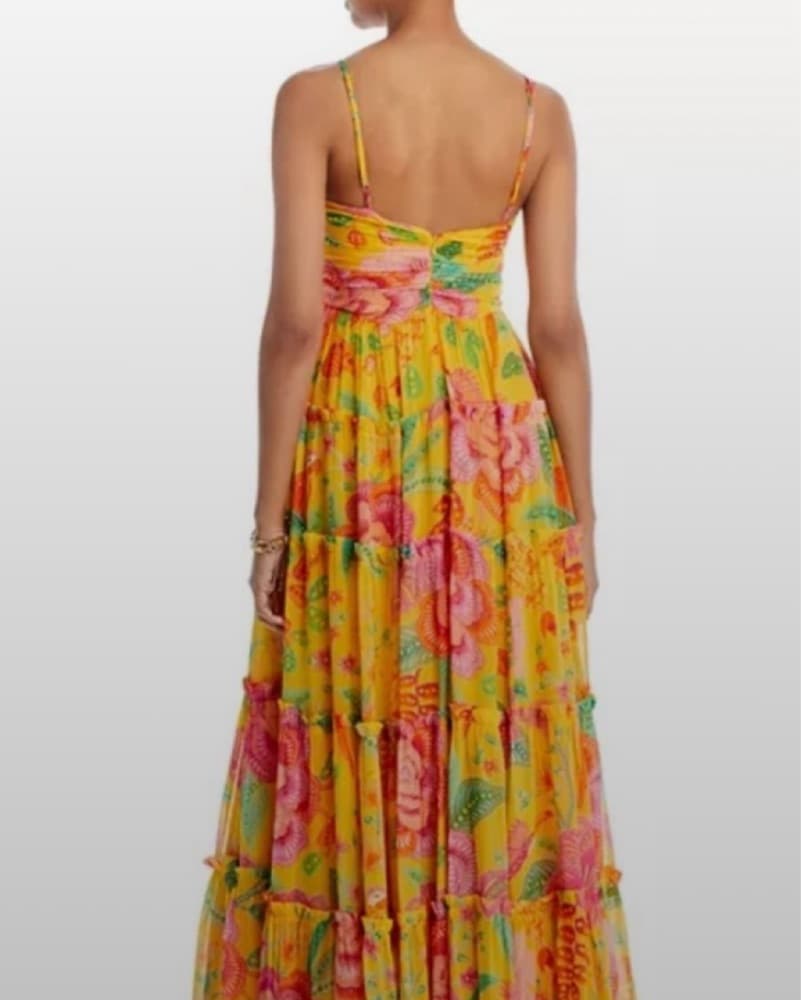 Farm Rio Vibrant Floral Maxi Dress - Image 3