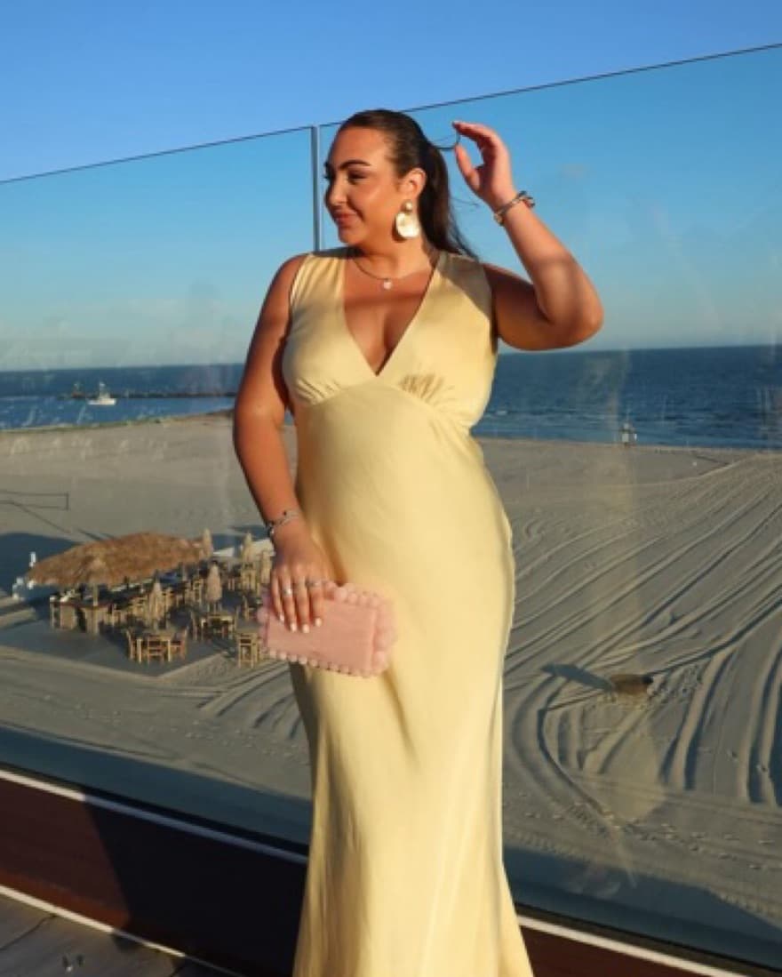 Yello Cowl Back Dress - Image 1