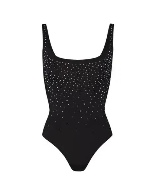 Skims X Swarovski Square Neck Bodysuit - Image 1