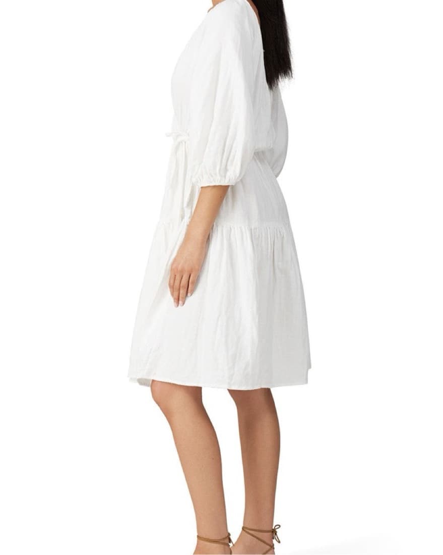 Whitney Port Cotton Poplin Wrap Dress - Image 4