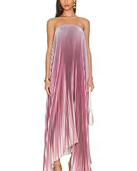 L’IDEE Bisous Strapless Gown in Mauve Om - Image 3