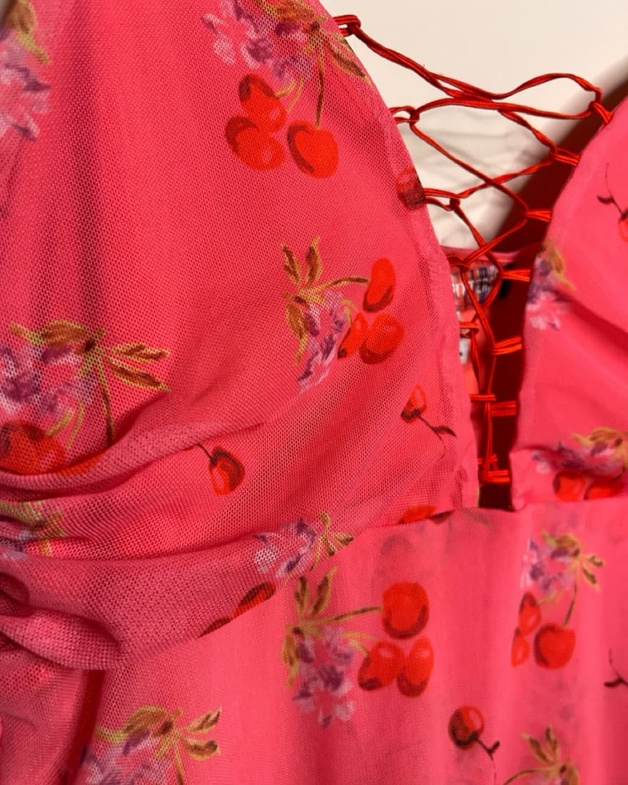 Neon Pink Urban Outfitters Mini Dress  - Image 2