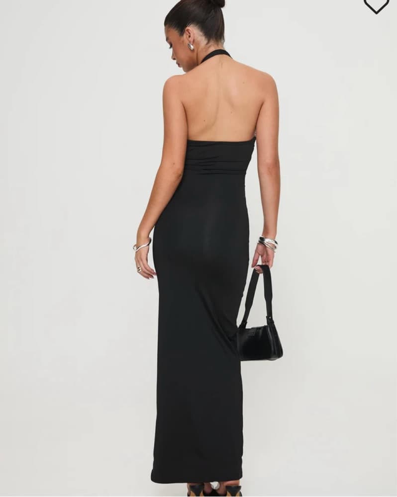 Princess Polly Black Halter Dress - Image 2