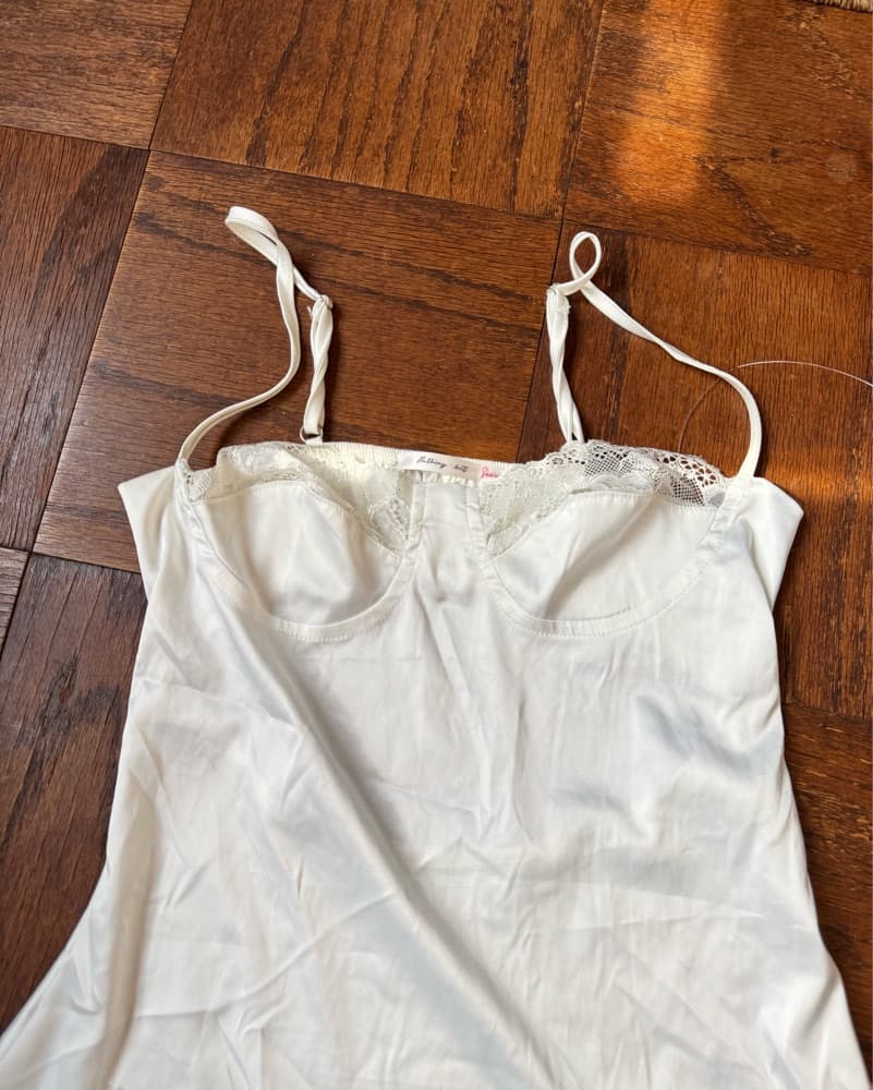 Lace Trim Mini Dress White - Image 6