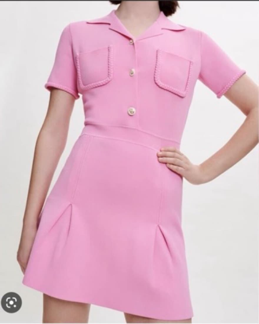 Maje Pink Knit Dress - Image 1
