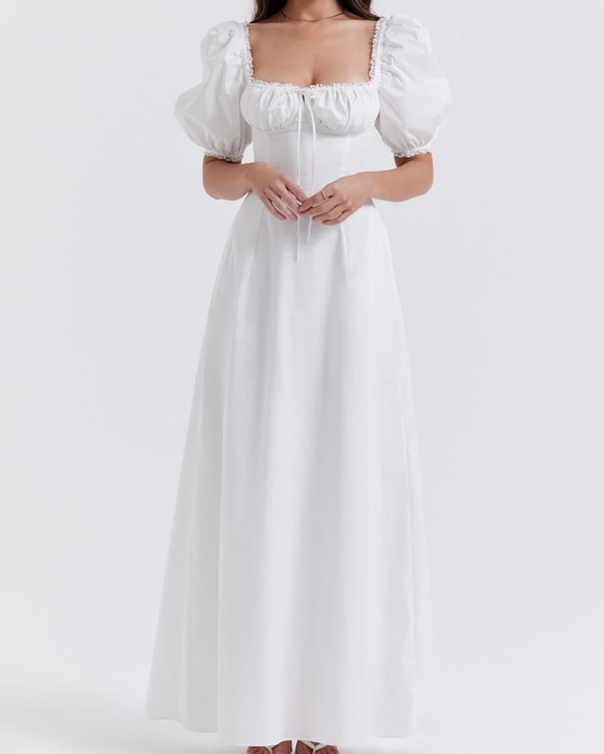 House of CB White Puff Sleeve Sundress - Image 1