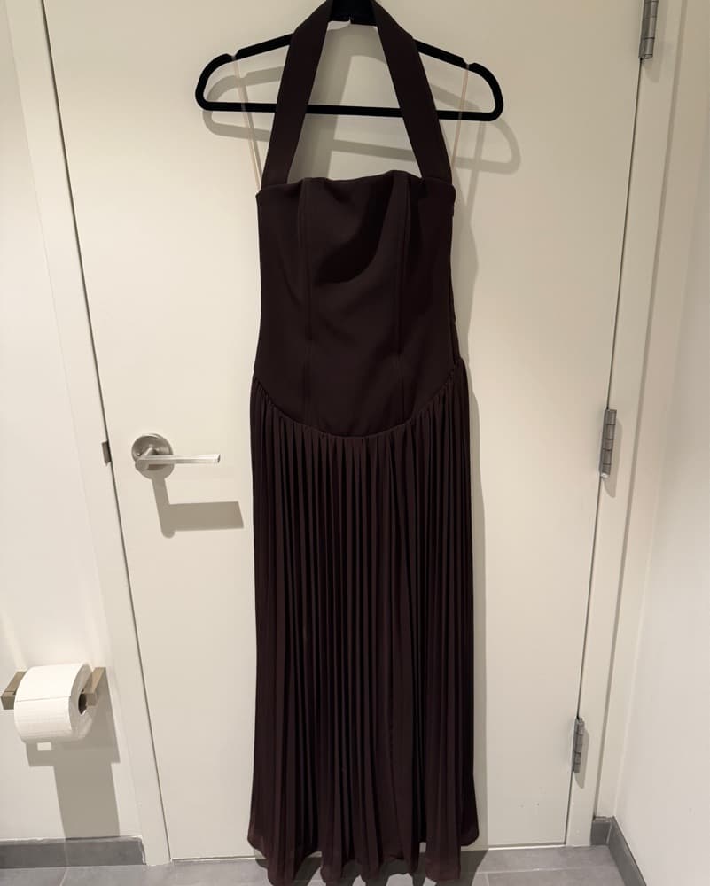 Meshki Stacie Pleated Halter Maxi Dress - Image 6