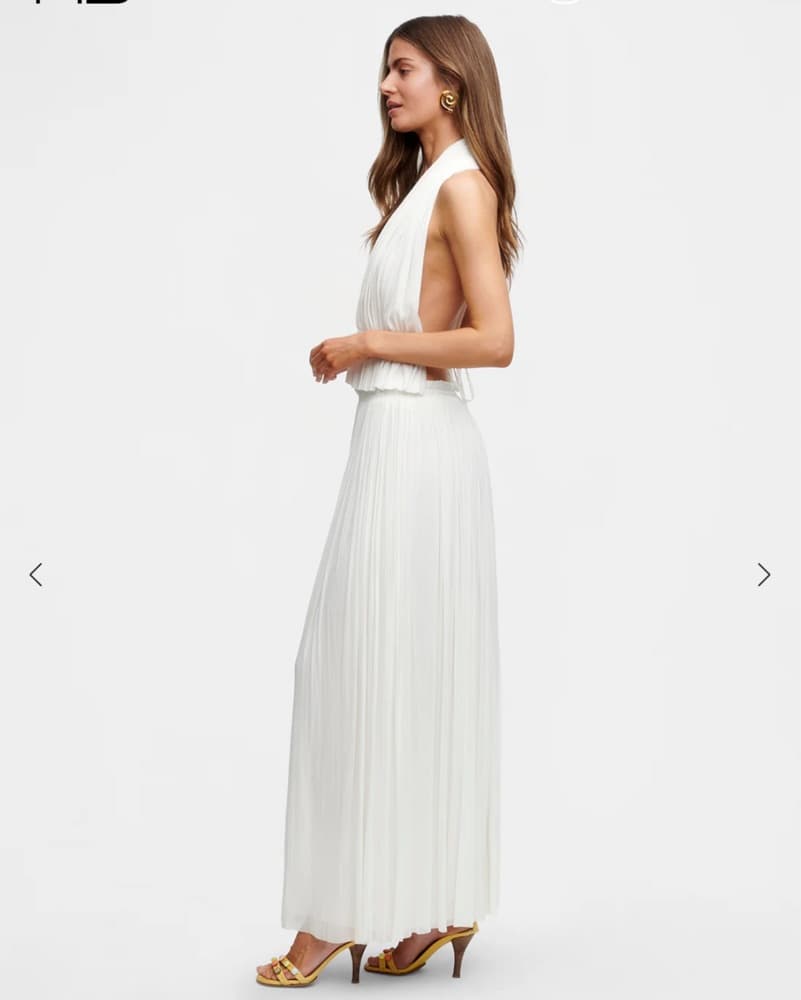  Hanne Bloch Cream Halter & Skirt Set - Image 4