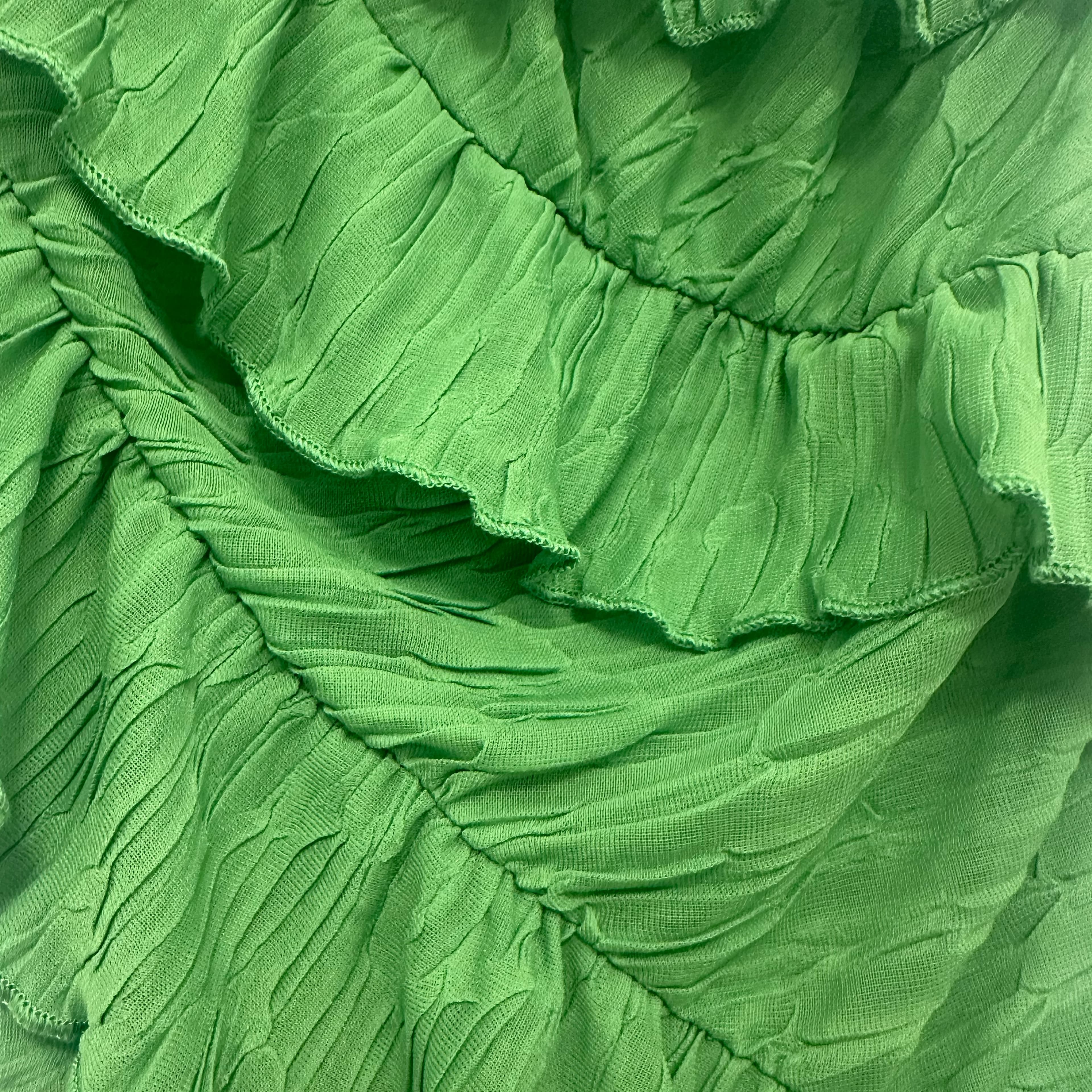 Green Asymmetrical Ruffle Top - Image 2