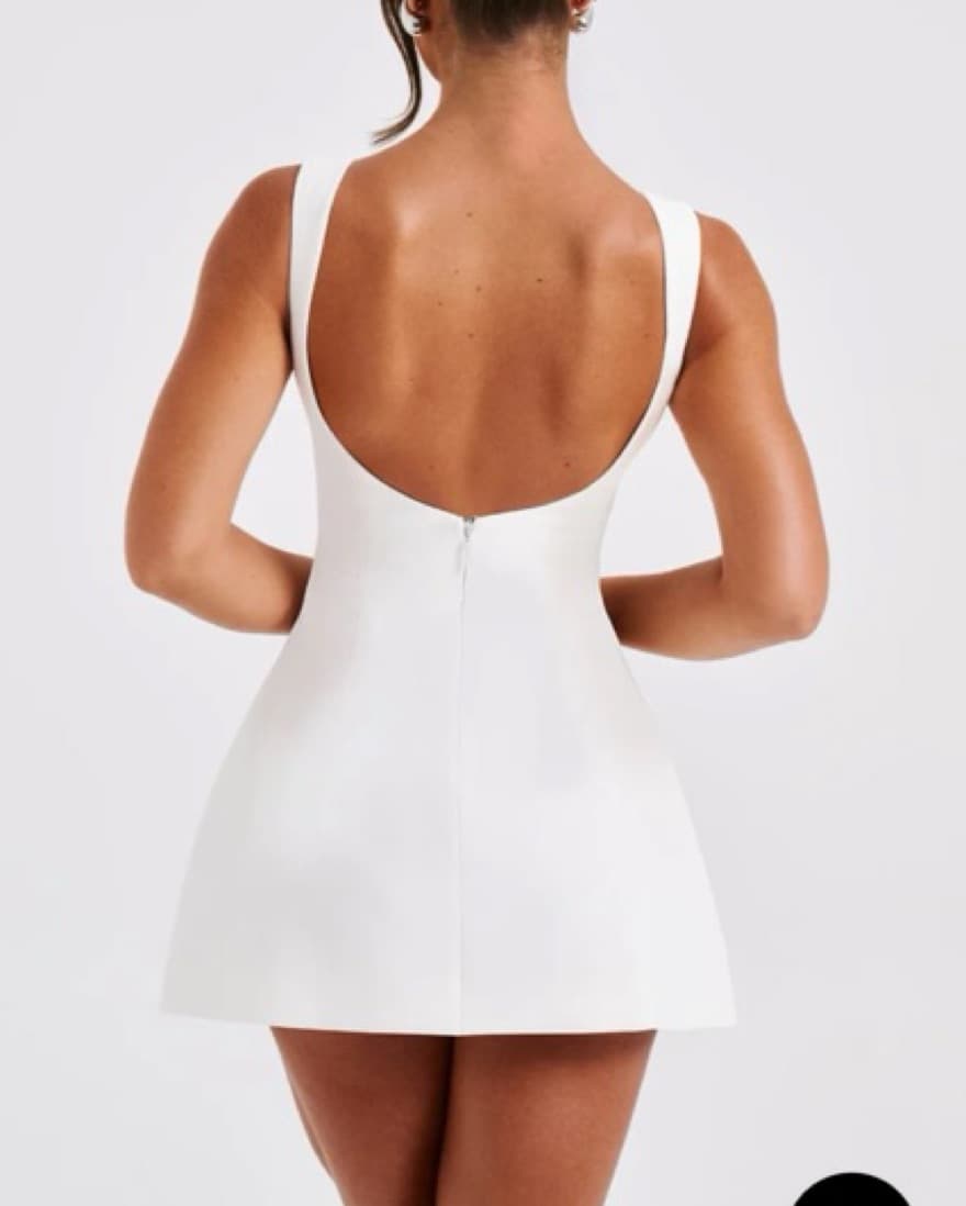Alana Mini Dress Ivory - Image 3
