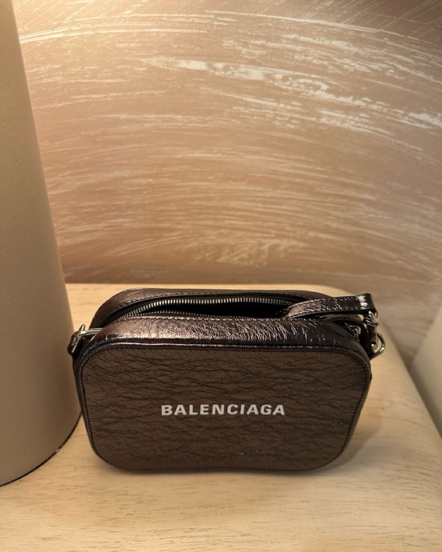 Balenciaga Metallic Calfskin Camera Bag - Image 3