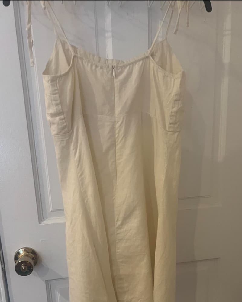 Urban Outfitters Off White Linen Dress  - Image 2