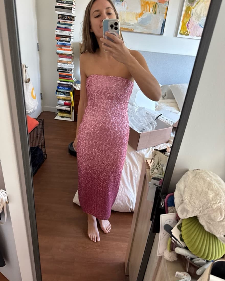 Loveshackfancy Ombre Sequin Dress - Image 2