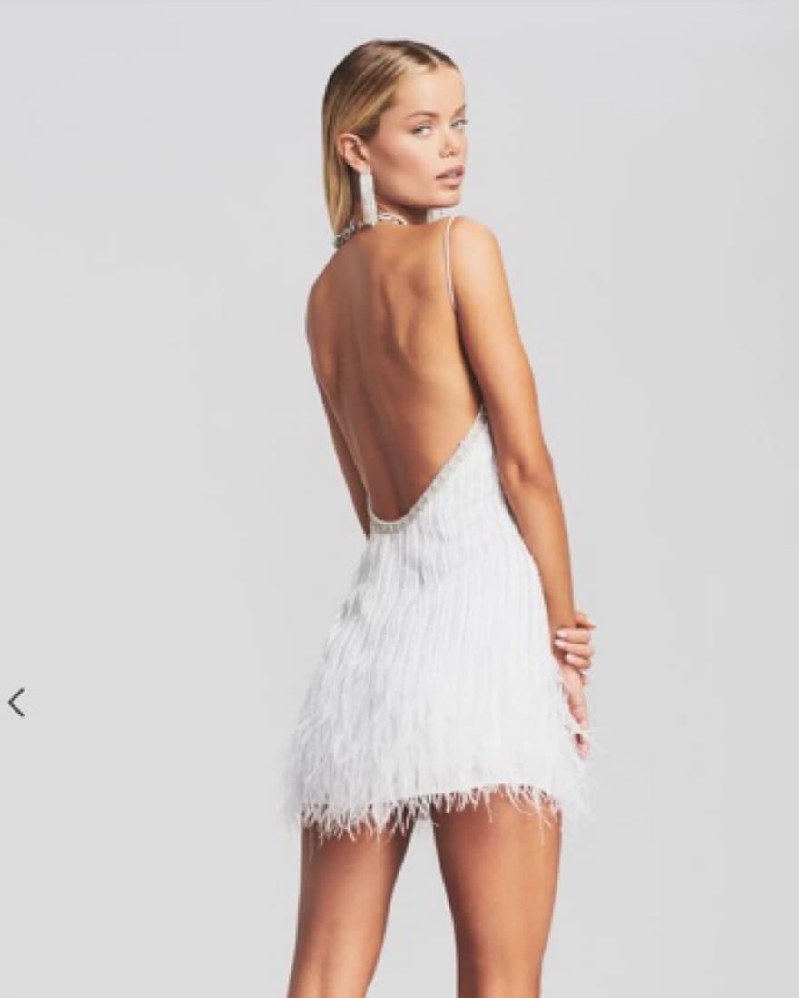 Retrofete - Rubina Sequin Feather Dress - Image 5