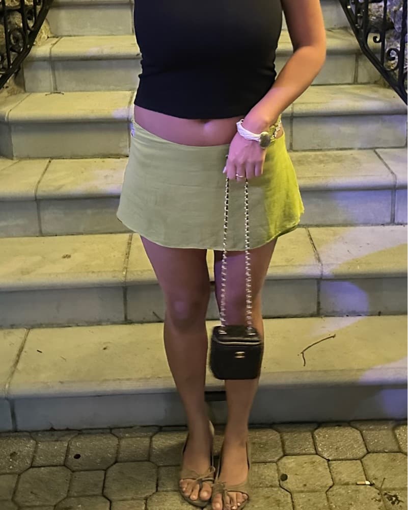Danielle Guizio Green Mini Skirt - Image 1