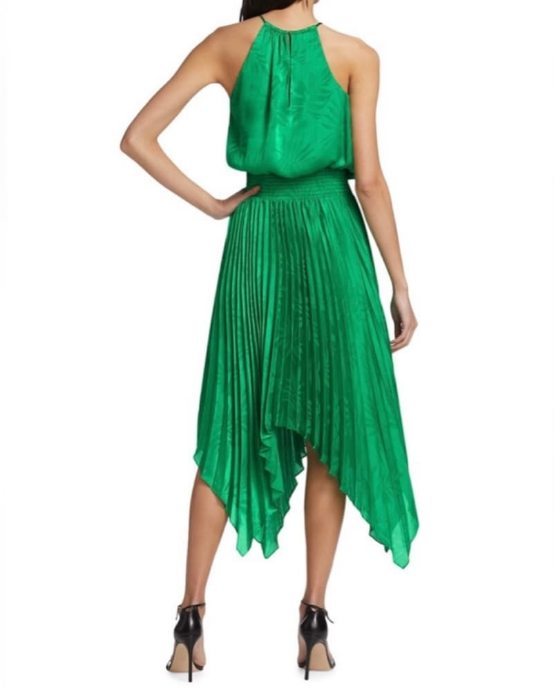 Ramy Brook Green Satin Bandana Dress  - Image 4
