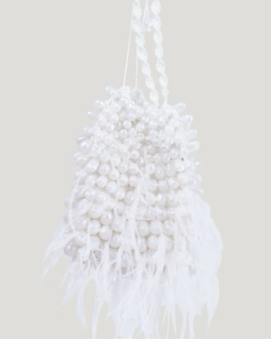  Cult Gaia Feather & Beaded Purse - Image 1