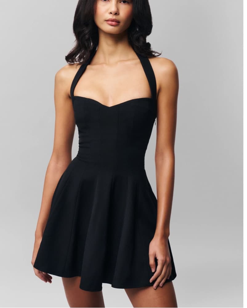 Guizio Black Halter Dress - Image 2